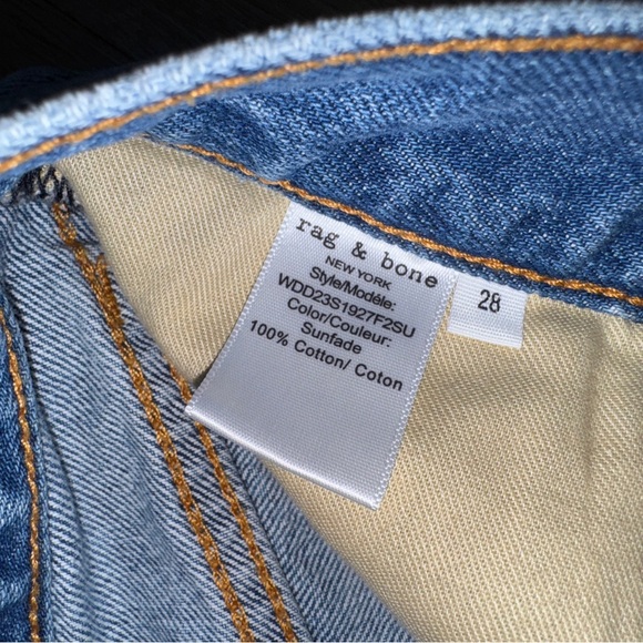 rag & bone Vintage Cutoff High Rise Shorts in sunfade wash 28 - Picture 4 of 7